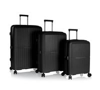 Heys AirLite 4 wheels Suitcase set 3-piece with expansion pleat black