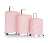 Heys AirLite 4 wheels Suitcase set 3-piece with expansion pleat pink