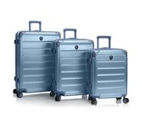 Heys Alumix 4 wheels Suitcase set 3-piece with expansion pleat blue