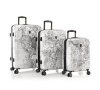 Heys Black Camo 4 wheels Suitcase set 3-piece with expansion pleat gray