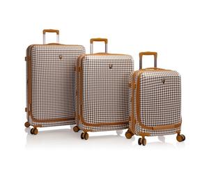 Heys EZ Fashion 4 wheels Suitcase set 3-piece with expansion pleat brown