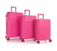Heys HiLite 4 wheels Suitcase set 3-piece with expansion pleat pink