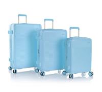 Heys Pastel 4 wheels Suitcase set 3-piece with expansion pleat blue
