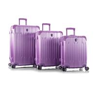 Heys Xtrak 4 wheels Suitcase set 3-piece with expansion pleat purple