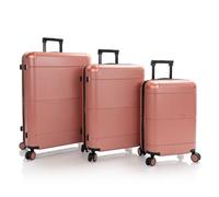 Heys Zen 4 wheels Suitcase set 3-piece with expansion pleat orange