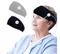 Heyshapeing 2PCS Nasal Oxygen Intubation Ear Protectors for Oxygen Tubing Oxygen Nasal Cannula Hairband Elevate Your Oxygen Experience (Black + Grey)