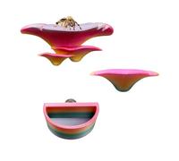 Heyshapeing Jumping Spider Mushroom Shelf - Magnetically Concealed Habitat & Enclosure Decor Accessories, Climbing, Feeding Platforms, and Decorative Green Shelves for Jumping Spiders (Colorful)
