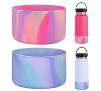 HEYSKAY 2pcs Protective Flask Silicone Boot Base 12-24oz for Hydro Flask Water Bottle Accessories,and Compatible With Yeti, Iron Flask More Brands Stainless Steel Bottles
