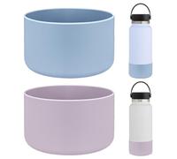 HEYSKAY 2pcs Protective Flask Silicone Boot Base 12-24oz for Hydro Flask Water Bottle Accessories,and Compatible With Yeti, Iron Flask More Brands Stainless Steel Bottles