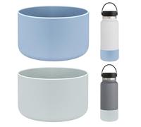 HEYSKAY 2pcs Protective Flask Silicone Boot Base 32-40oz for Hydro Flask Water Bottle Accessories,and Compatible With Yeti, Iron Flask More Brands Stainless Steel Bottles(Blue/Grey)