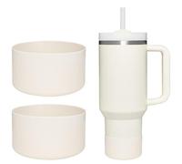 HEYSKAY 2pcs Protective Flask Silicone Boot Base for Stanley Quencher Adventure 30oz 40oz & Stanley IceFlow 20oz 30oz Tumbler, and Compatible with 12-24oz Hydro Sport Water Bottles,Yeti and More