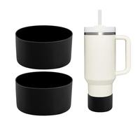 HEYSKAY 2pcs Protective Flask Silicone Boot Base for Stanley Quencher Adventure 30oz 40oz & Stanley IceFlow 20oz 30oz Tumbler, and Compatible with 12-24oz Hydro Sport Water Bottles,Yeti and More