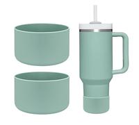HEYSKAY 2pcs Protective Flask Silicone Boot Base for Stanley Quencher Adventure 40oz & Stanley IceFlow 20oz 30oz Tumbler, and Compatible with 12-24oz Hydro Sport Water Bottles,Yeti and More