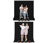 Heysliy Black Screen Backdrop Kit 9.8 × 9.8ft Bundle with 9.8 × 6.5ft