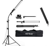 Heysliy Photography Studio LED Lighting Kit with Light Stand Bag Soft Tube, 180°Adjustable Angle 2M Adjustable Light Stand for Beauty, Eyebrow, Makeup, Portrait, Product Photography Fill Light
