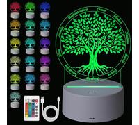 Heysliy Tree of Life Night Light, Healing Spiritual Table Lamp 16 Colours Changing/Dimmable/Remote Control/Touch Button, Bedroom Decor Mood Lighting, Good Luck Jesus Birthday Gifts for Women