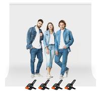 Heysliy White Screen Backdrop, 3x3M/9.8 x 9.8ft Chromakey Whitescreen Background Photography, Portable Collapsible Photo Backdrop for Photo Studio,Streaming, Gaming, YouTube Videos