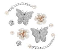 HeySocks Shoes Charms for Girls- DIY Flower & Butterfly, Bear Cute Removable Shoe Buckles Personalized Shoe Accessories for Kids Teens