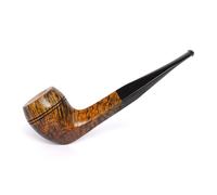 Heysong KH0042-9 Series Gold Contrast Color with Black Cumberland Stem Tobacco Pipe fit 9mm Filter HSKAH0042-9 (Dark)