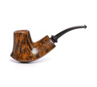 Heysong MAX5111-9 Series Inspired Italian Briar Handcrafted Pipe, Bent Pot Shaping Tobacco Pipe fit 9mm Filter HSMAX5111-9 (Dark)