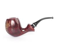 Heysong Tobacco Pipe with Exquisite Tattoo,The Bowl has an Elegantly Polished Surface,Worth Collecting for Pipe Lovers (Co..004)
