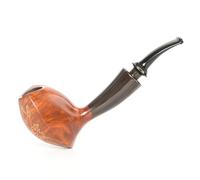 Heysong Tobacco Pipe with Exquisite Tattoo,The Bowl has an Elegantly Polished Surface,Worth Collecting for Pipe Lovers (Col.005)