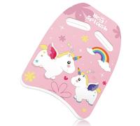 HeySplash Kids Swim Kickboard, Light Pink Unicorn Print Pool Training Board