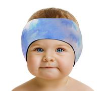 HeySplash Neoprene Swimming Head Band for Kids, Adjustable and Non-Slip Ear Headband Good Elasticity for Surfing Diving Boating and Rafting, Size S, Tie-Dye Green