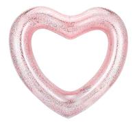 HeySplash Pool Floats, Heart Inflatable Pool Floaties, Glitter Rose Gold