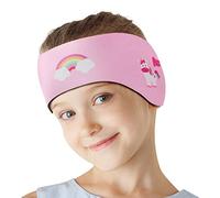 HeySplash Swimming Headband, Ear Band Swimmer Ear Protection, Elastic Neoprene EarGuard and Hair Guard for Kids, Toddlers and Adults, Designed to Keep Water Out and Hold Earplugs in, Medium - Pink