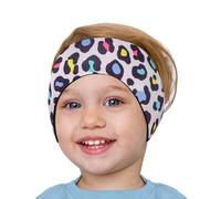 HeySplash Swimming Headband, Elastic Neoprene Swimming Earplugs Kids Ear Plugs Ear Band Swimmer Protection, EarGuard & Hair Guard for Kids Adult, Keep Water Out, Hold Earplugs in, S, Pink Leopard