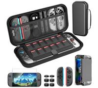 HEYSTOP [48 pcs] Case for Nintendo Switch 2, Protective Carrying Case Set with PC Switch 2 Cover and TPU Grip Cover for Switch 2 Controller, Large Capacity Storage Design for Switch 2 Accessories