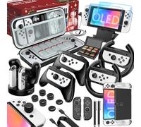 HEYSTOP Accessories for Nintendo Switch OLED Bundle Kit,27 in 1 Switch OLED Luxury Gifts with Switch OLED Case/Protective Cover/Switch Controller Grip/Screen Protector,Etc