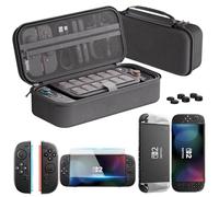 HEYSTOP Case for Nintendo Switch 2 Console, Switch Accessory Kit with Protective Hard Portable Travel Case for Nintendo Switch 2, Switch 2 Cover, Switch 2 Tempered Film for Switch 2 Accessories
