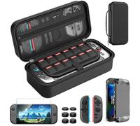 HEYSTOP Case for Nintendo Switch 2 Console, Switch Accessory Kit with Protective Hard Portable Travel Case for Nintendo Switch 2, Switch 2 Cover, Switch 2 Tempered Film for Switch 2 Accessories