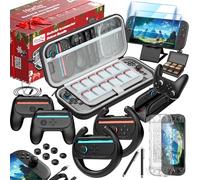 HEYSTOP Switch 2 Case for Nintendo Switch 2 Accessories Bundle with PC Protective Cover for Nintendo Switch 2 Joycon Grip, Switch 2 for Switch 2 Tempered Film, Joycon Charging Dock, etc
