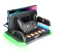 HEYSTOP Switch 2 Organizer Station with Joycon Charging Dock for Nintendo Switch 2 Pro Controller Charging Station , Switch 2 Storage Accessory Kit with TV Dock Station and 6 Game Card Storage