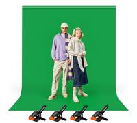 Heysyli Green Screen Backdrop, 2x3M/6.5 x 9.8ft Portable Photo Backdrop for Photo Studio