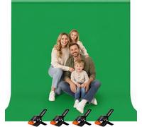 Heysyli Green Screen Backdrop, 3x3M/9.8 x 9.8ft Portable Photo Backdrop for Photo Studio