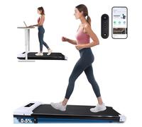 HEYTENT Walking Pad Treadmill Under Desk Treadmill with Incline, Portable Mini Walking Treadmills for Home/Office, Installation Free Works with FITSHOW Apps and Remote Control, 2.5 HP, 300LB Capacity