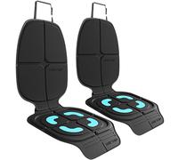 HEYTRIP Car Seat Protector, 2 Packs, Rear-Facing/Forward Facing Car Seat Mat for 0~12 Years Old Children, Waterproof, Easy Cleanup, Non-Slip, Fit Most Car Seats(Black Blue)