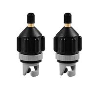 Heytur Inflatable Boat SUP Pump Adapter Standard Schrader Conventional Air Pump Air Valve Adapter Spoke Plate Attachment (Blackx2)