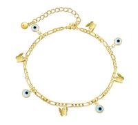 HEYU Ankle bracelets for women girls, anklets for women 18K Gold Plated Beach Dainty Cute Adjustable Size Stainless steel ankle bracelets Personalized Foot chain Summer Jewelry Gifts, Stainless Steel