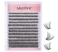 Heyu-Lotus 240 PCS Individual Lashes, 40D Cluster Lashes, D Curl Cluster Eyelash Extensions, 8-16mm Mixed Length Cluster Lashes Natural False Eyelashes DIY Eyelashes Extensions