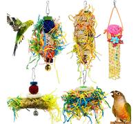 Heyu-Lotus 5 Pack Bird Shredding Toys - Hanging Toys for Small Parrots
