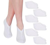Heyu-Lotus 6 Pairs Moisturizing Socks Overnight, Thin Foot Spa Socks Cotton Moisture Enhancing Socks Cosmetic Moisturizing Socks for Dry Cracked Feet