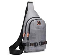HeYuMeio Suitable for Women and Men Hiking and Cycling - A Shoulder Bag with Headphone Jack and Casual Bag,Gray