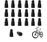 Heyumybit 20 pcs Black Presta Valve Stem Caps,Valve Caps,Presta Dust Caps Wheel,Plastic Bike Tire Caps,Air Dust Covers,French Valves for Bicycle,Road Bike