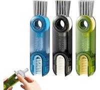 Heyumybit 3 in 1 Cup Lid Gap Cleaning Brush,3 PCS Multifunctional Cleaning Brush,Water Bottle Cover Detail Crevice Brushes,Portable Home Kitchen Crevice Washing Tool