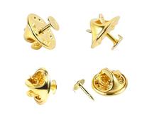 Heyumybit 50 Pairs Butterfly Pin Clutch Tie Pin,Metal Back Lapel Badge Replacement with Horse Thorn Needle for Craft Making and Jewelry Making(Gold)